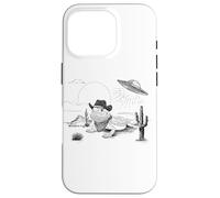 Funny UFO Bearded Dragon Western Alien Vintage 90s Wild West Custodia per iPhone 16 Pro