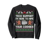 Funny Ugly Christmas Tech Support Computer Programmer Felpa