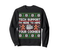 Funny Ugly Christmas Tech Support Computer Programmer Felpa