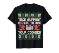Funny Ugly Christmas Tech Support Computer Programmer Maglietta