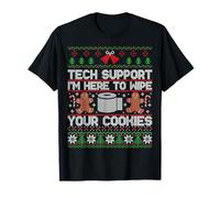 Funny Ugly Christmas Tech Support Computer Programmer Maglietta
