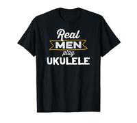 Funny Ukulele Player Gifts Real Men Play Ukulele Maglietta