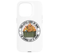 Funny Unbothered This Little Light Of Mine Shine Capybara Custodia per iPhone 15 Pro