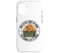 Funny Unbothered This Little Light Of Mine Shine Capybara Custodia per iPhone 16