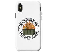 Funny Unbothered This Little Light Of Mine Shine Capybara Custodia per iPhone X/XS