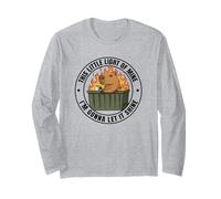 Funny Unbothered This Little Light of Mine Shine Capybara Maglia a Manica
