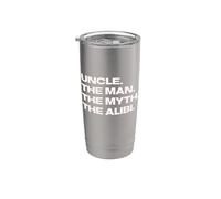 Funny Uncle - The Man, The Myth, The Alibi Bicchiere termico in acciaio inox doppia parete