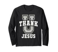Funny University Grazie Jesus U Laureato Alumni Win Maglia a Manica