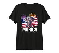Funny USA Flag Merica 4th July Independence Great Dane Lover Maglietta Premium
