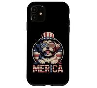 Funny USA Shih Tzu Merica 4th of July Dog Custodia per iPhone 11