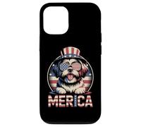 Funny USA Shih Tzu Merica 4th of July Dog Custodia per iPhone 12/12 Pro