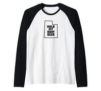Funny Utah Hold My Root Beer Design Maglia con Maniche Raglan