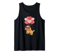 Funny Valentines Day Heart Balloons Goldendoodle Dog Lover Canotta