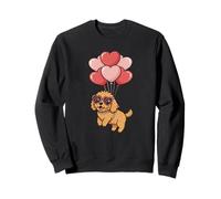 Funny Valentines Day Heart Balloons Goldendoodle Dog Lover Felpa