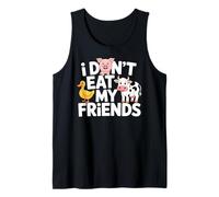 Funny Vegan I Don't Eat My Friends Vegetarian Canotta