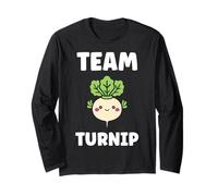 Funny vegetable Turnips food minimalist simple team Turnip Maglia a Manica