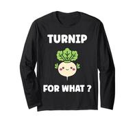 Funny vegetable Turnips food quote for what Turnip Maglia a Manica