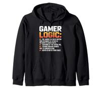 Funny Video Games Gamers Gaming Gamer Logic Felpa con Cappuccio
