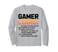 Funny Video Games Gamers Gaming Gamer Logic Maglia a Manica