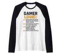 Funny Video Games Gamers Gaming Gamer Logic Maglia con Maniche Raglan