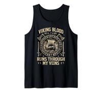Funny Viking Blood Runs Through My Veins Vikings Norse Canotta