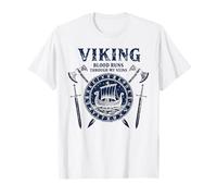 Funny Viking Blood Runs Through My Veins Vikings Norse Maglietta