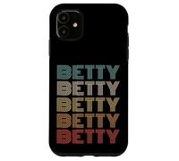 Funny Vintage 70s Repeated Text Design First Name Betty Custodia per iPhone 11