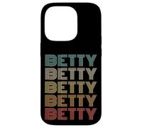 Funny Vintage 70s Repeated Text Design First Name Betty Custodia per iPhone 14 Pro
