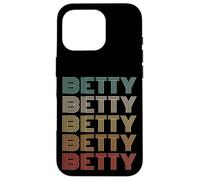 Funny Vintage 70s Repeated Text Design First Name Betty Custodia per iPhone 16 Pro