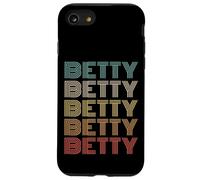 Funny Vintage 70s Repeated Text Design First Name Betty Custodia per iPhone SE (2020) / 7/8