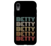 Funny Vintage 70s Repeated Text Design First Name Betty Custodia per iPhone XR