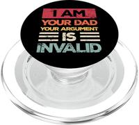 Funny Vintage I Am Your Dad La tua argomentazione non è valida PopSockets PopGrip per MagSafe