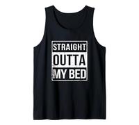 Funny Vintage Straight Outta My Bed Tired Sleep Sleeping Canotta