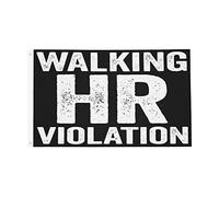 Funny Walking Hr Violation Bandiere Colore Vivido Bandiera Con 2 Occhielli Bandiera Da Giardino Per Balcone Interno Feste 90X150Cm