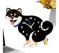 Funny Wall Clock | Pooping Puppy Time Alert - Cute Animal Shaped Wall Cloc