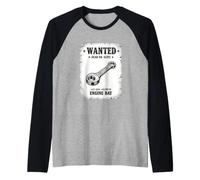 Funny Wanted Poster con Scritta Dead Alive da 10 mm Maglia con Maniche Raglan