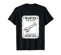 Funny Wanted Poster con Scritta Dead Alive da 10 mm Maglietta