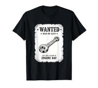 Funny Wanted Poster con Scritta Dead Alive da 10 mm Maglietta