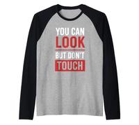 Funny Warning Introvert You Can Look But Don’t Touch Maglia con Maniche Raglan
