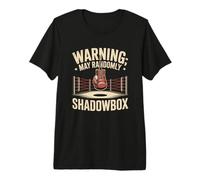 Funny Warning May Random Shadowbox Boxing Arti Marziali Maglietta Premium