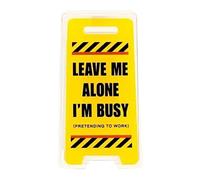 Funny Warning Sign Acrylic Note Holder Desk Organizer With Storage Clip | Keep your desk notes organized with this sturdy acrylique memo holder featuring a humorous warning sign