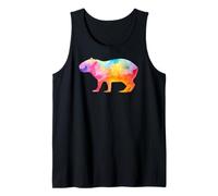 Funny Watercolor Giant Cavy Rodent Colorful Capybara Canotta