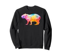 Funny Watercolor Giant Cavy Rodent Colorful Capybara Felpa
