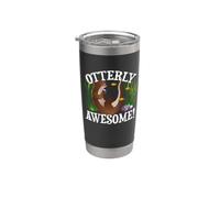 Funny Watercolor Womens Otterly Awesome River Otter Lover Bicchiere termico in acciaio inox doppia parete