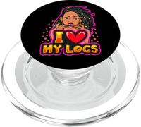 Funny Weed I Love My Locs Regina Nera Dreadlocks Donne Ragazze PopSockets PopGrip per MagSafe