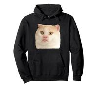 Funny Weird Cat Face Meme Silly Hilarious Cat Confused Felpa con Cappuccio