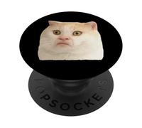 Funny Weird Cat Face Meme Silly Hilarious Cat Confused PopSockets PopGrip Adesivo