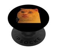 Funny Weird Cat Face Meme Silly Hilarious Cat Confused PopSockets PopGrip Adesivo