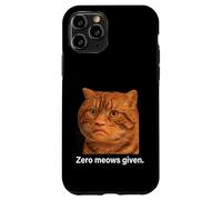 Funny Weird Cat Face Meme Silly Hilarious Mad Cat Confused Custodia per iPhone 11 Pro