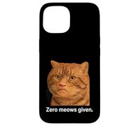 Funny Weird Cat Face Meme Silly Hilarious Mad Cat Confused Custodia per iPhone 15